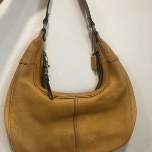 Mustard coach shoulder bag